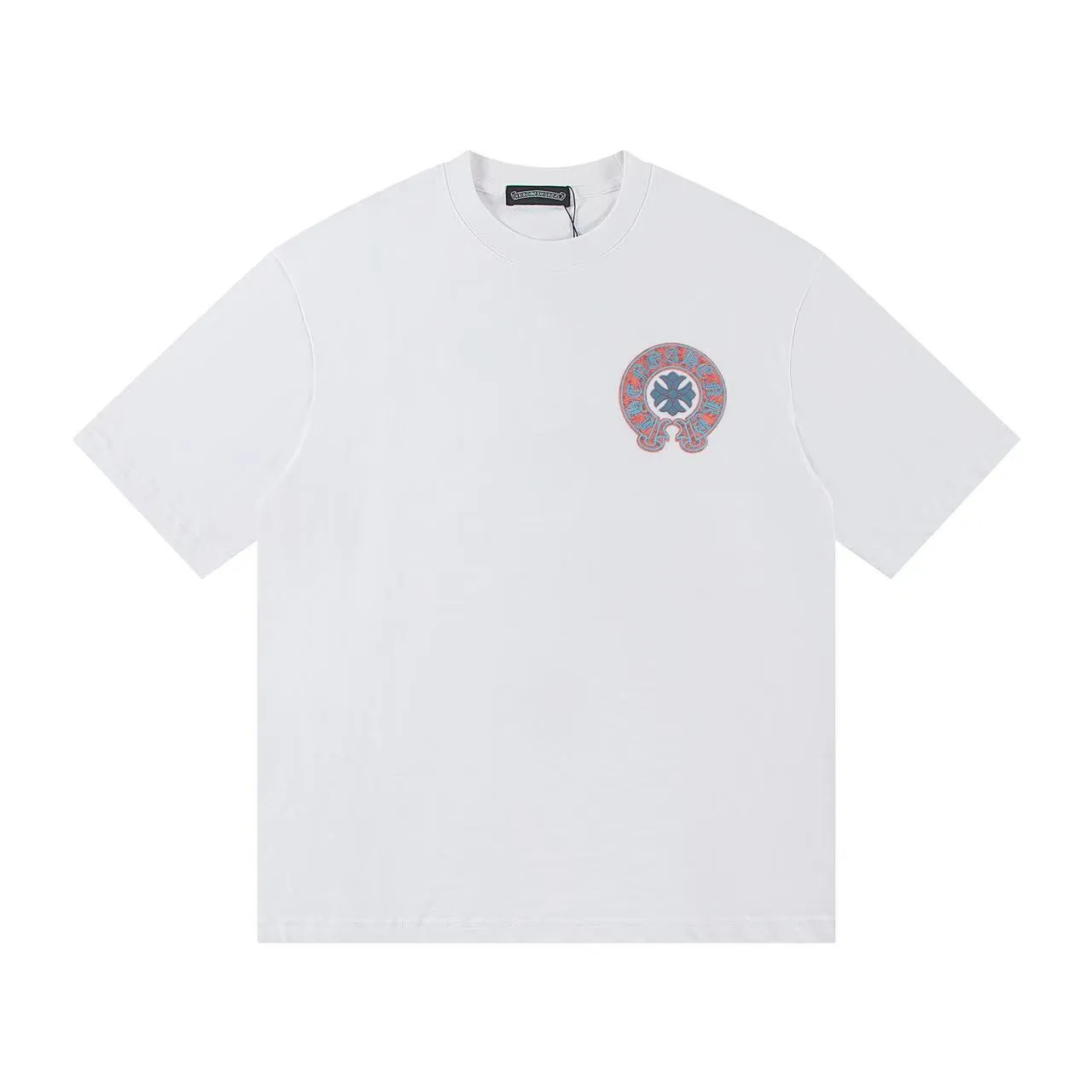 🅿️160 Style: 2025 new Croix Heart short-sleeved T-shirt Material: High version 300g double yarn combed cotton Size: S～XL Color: White Style number: Z027